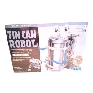 4M Fun Mechanics Kit Tin Can Robot Green Science Build Your Own Robot‎ Toy New